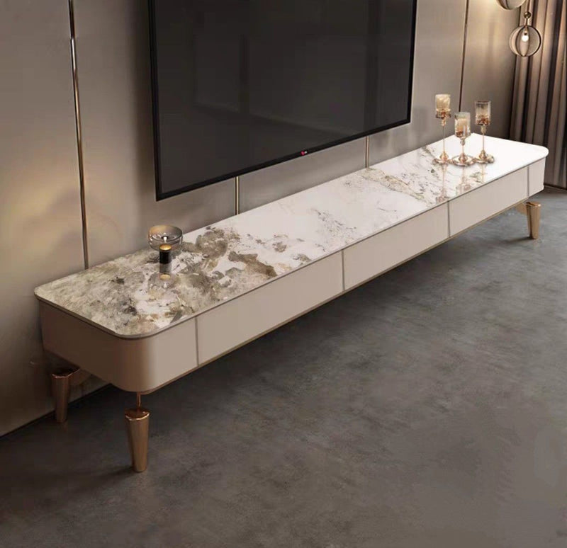 New Nordic Stone Top For TV Unit – Custom Made Living Room Media Console
