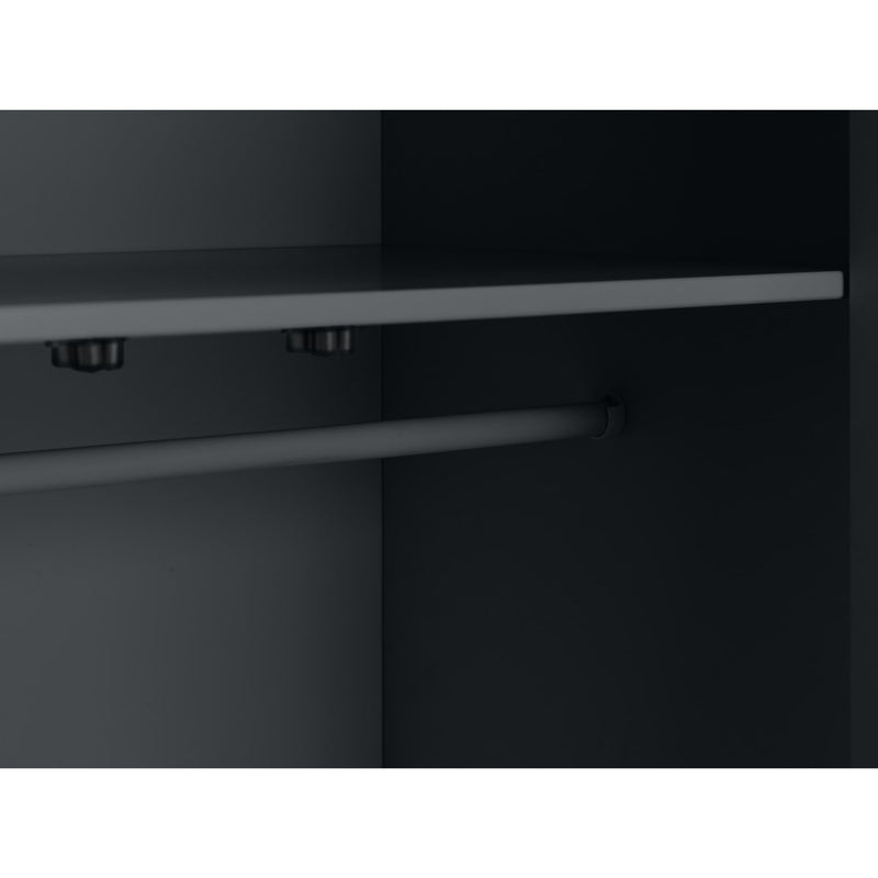Two horizontal metal bars on a black background