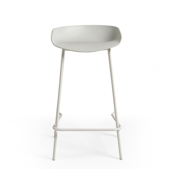White bar stool on a white background