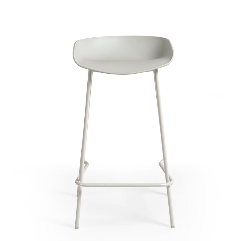 White bar stool on a white background