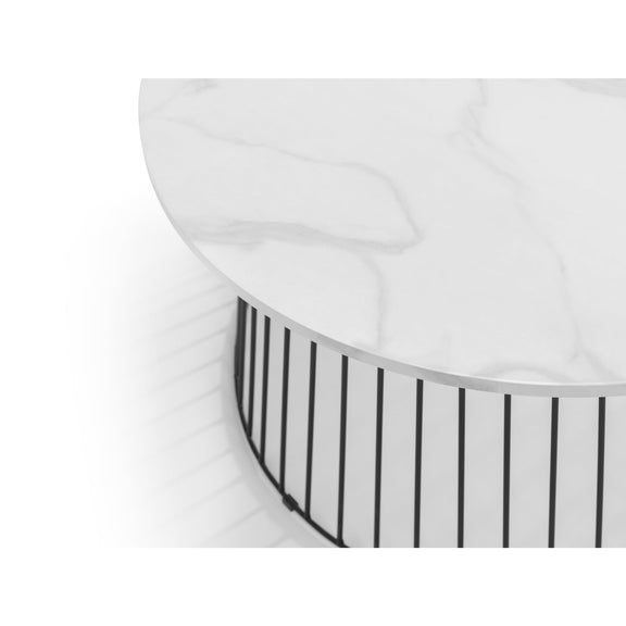 White mattress cover with black stripes on a white background