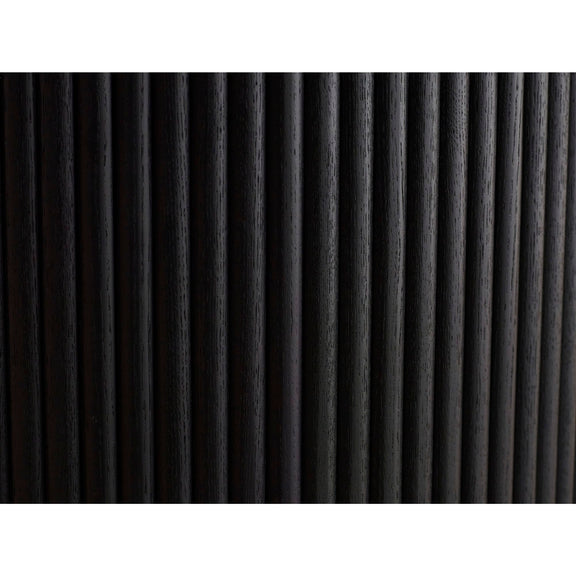 Close-up of black pleated fabric texture