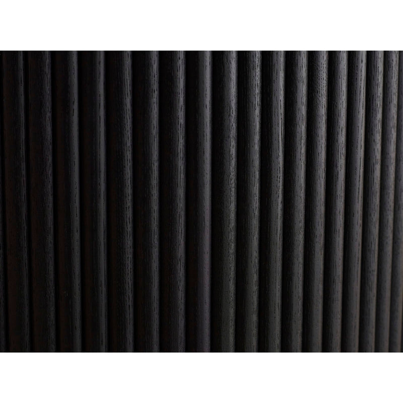 Close-up of black pleated fabric texture