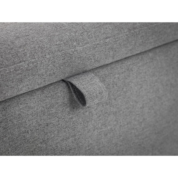 Close-up of gray fabric with a subtle texture