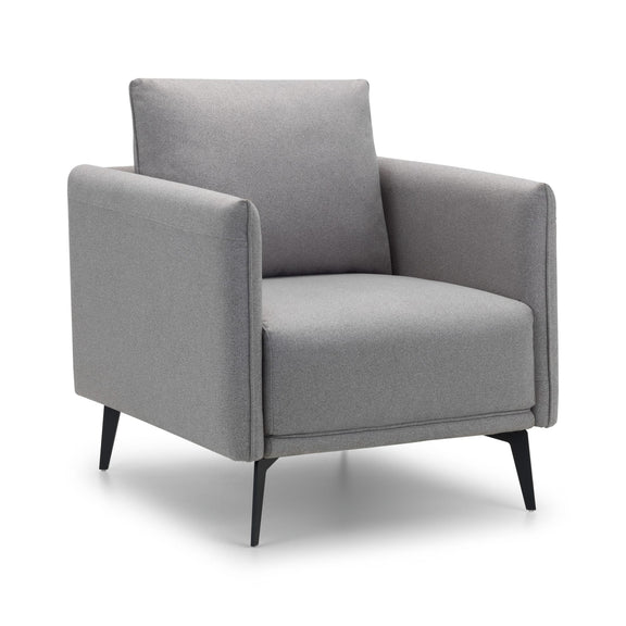 Gray armchair on a white background