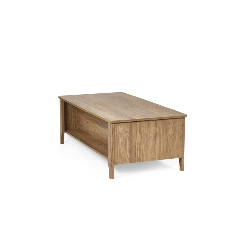 Wooden desk on a white background