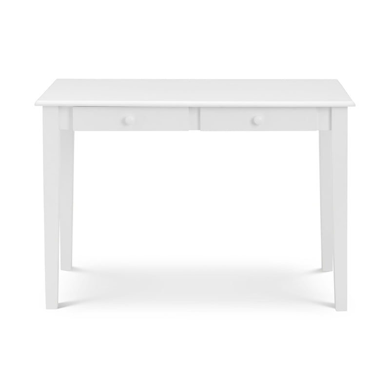 White desk on a white background
