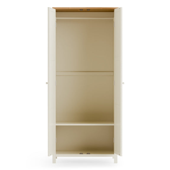 Beige cabinet with white base on a white background