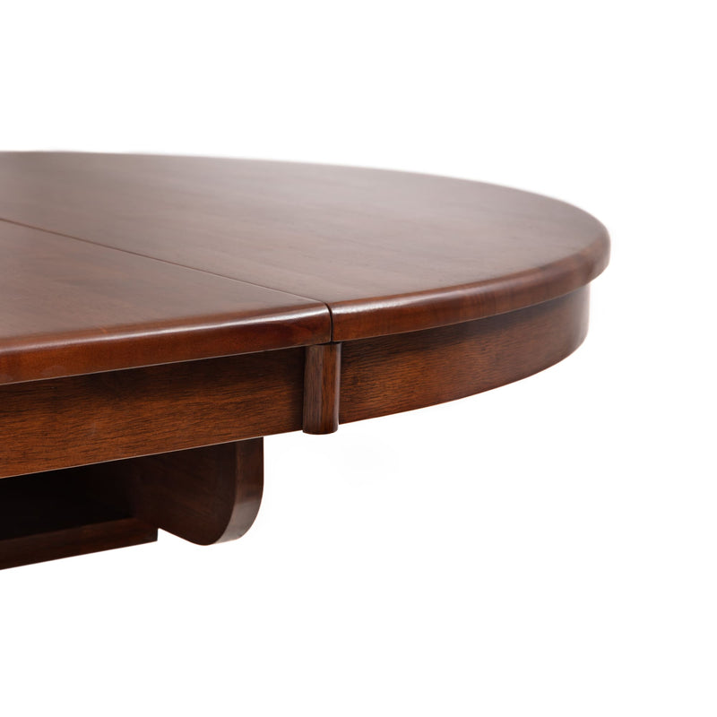 Wooden dining table with a white background