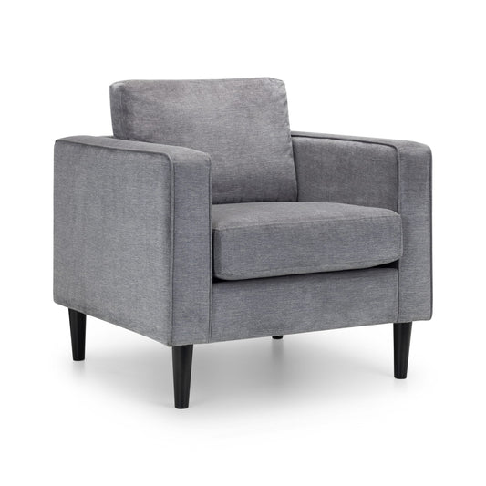Gray armchair on a white background