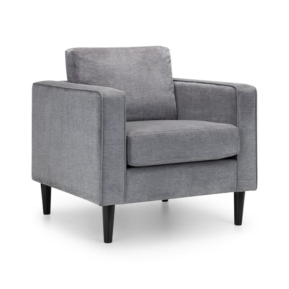 Gray armchair on a white background