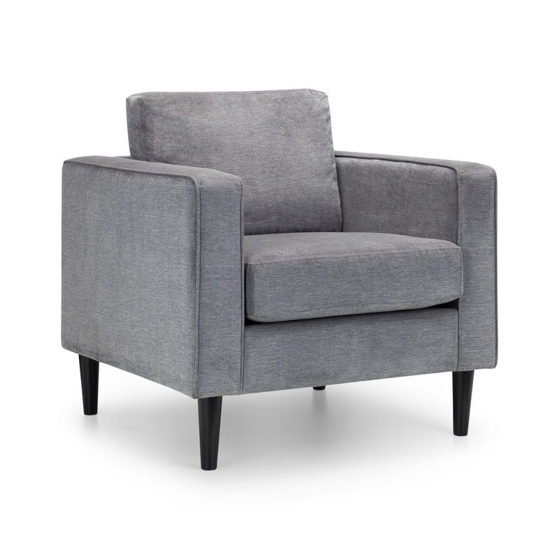 Gray armchair on a white background