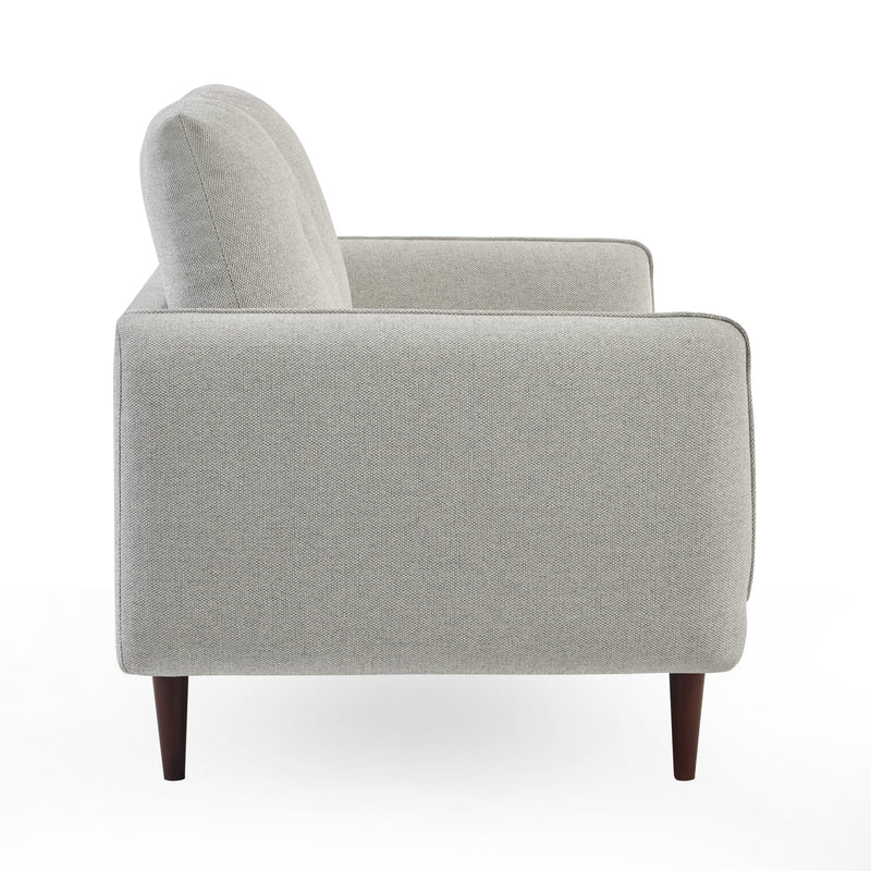 Gray armchair on a white background