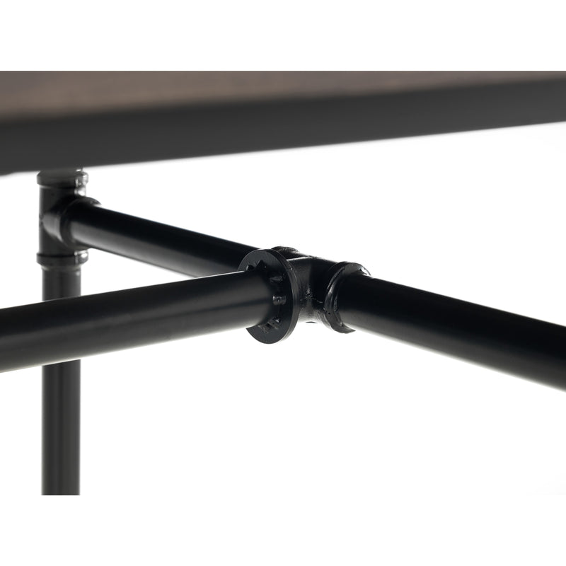 Close-up of black metal pipes on a white background
