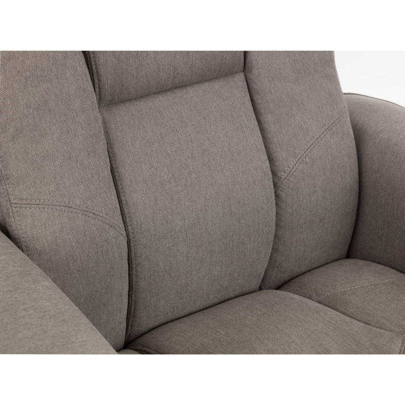 Gray fabric armchair on a white background