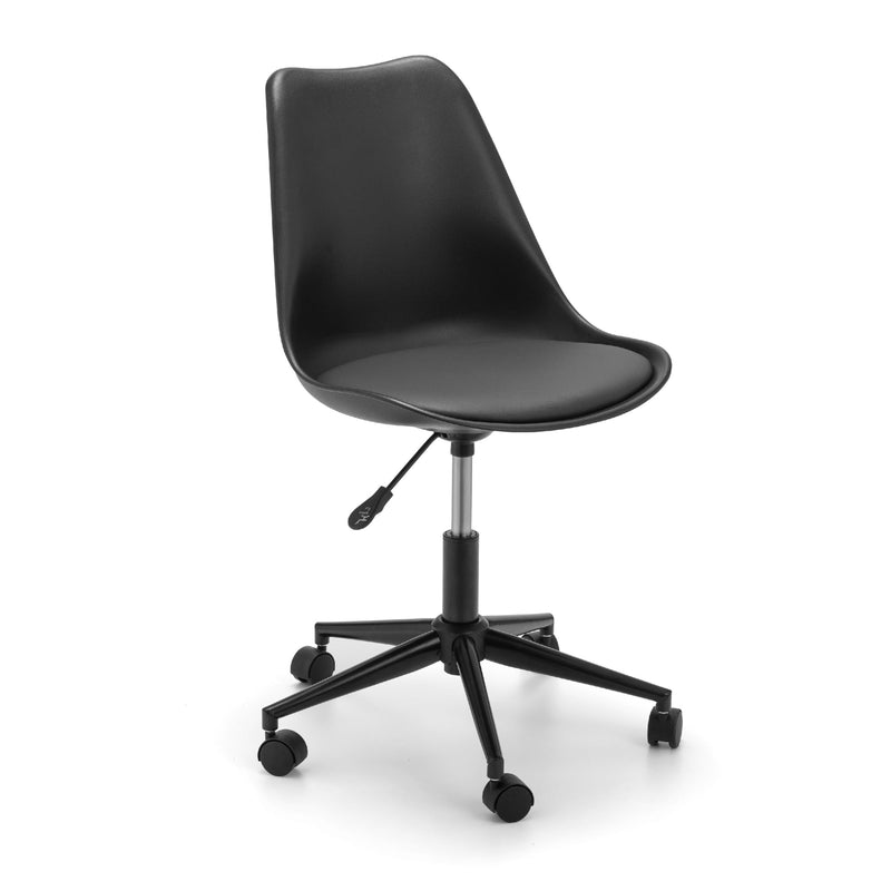 Black office chair on a white background
