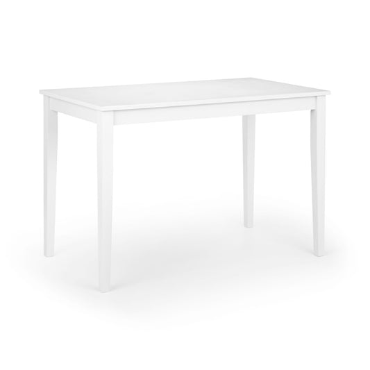 White square table on a white background
