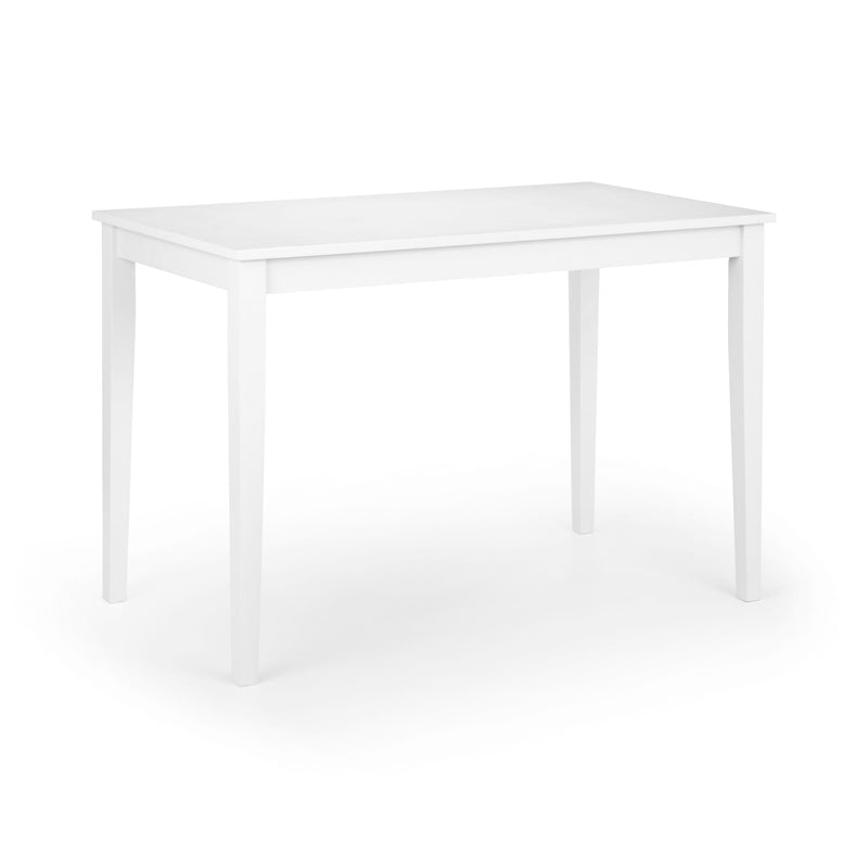White square table on a white background