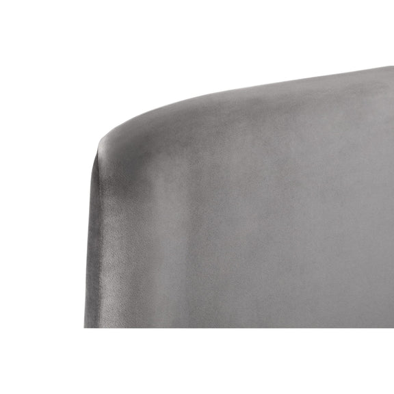 Close-up of a gray cushion on a white background