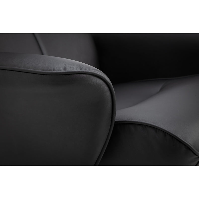 Close-up of a dark gray sofa with a soft texture.