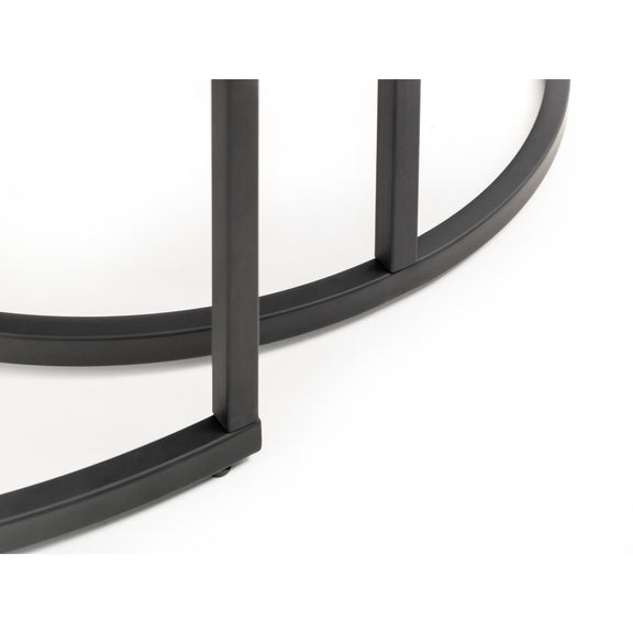 Black metal frame on a white background