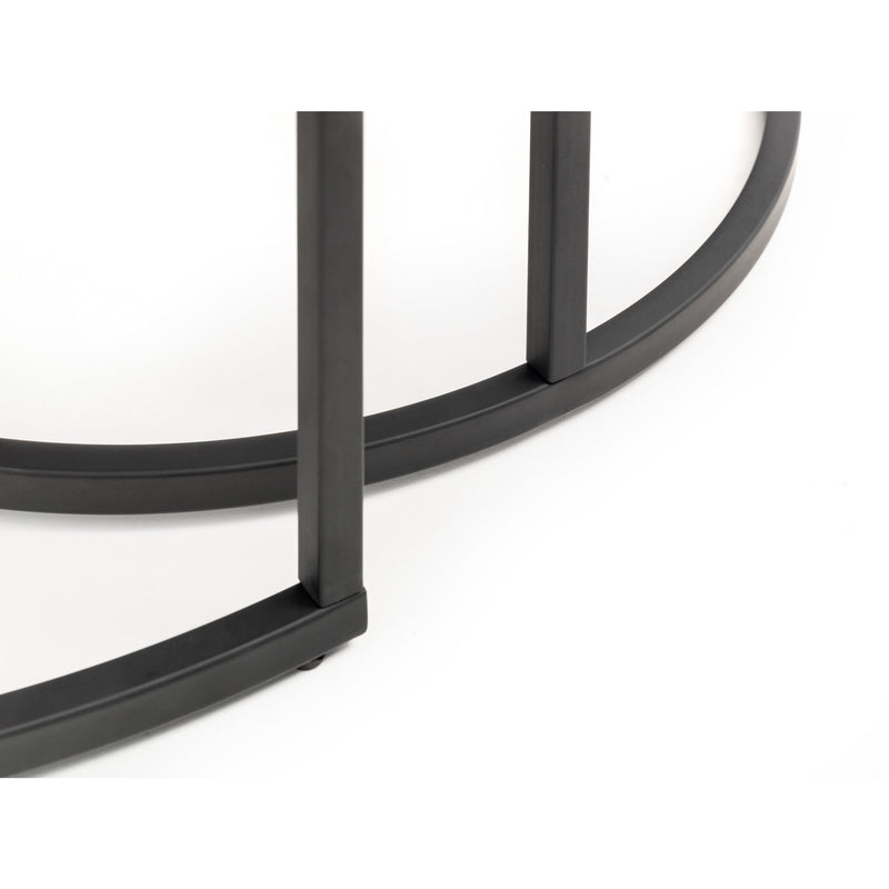 Black metal frame on a white background