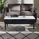 Gray sofa with a coffee table in a living room setting