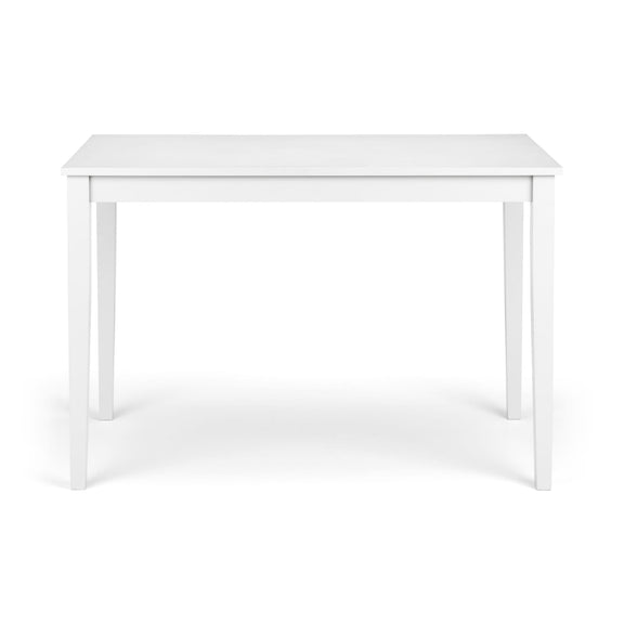 White rectangular table on a white background
