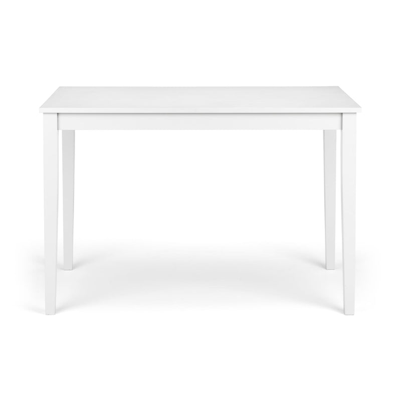 White rectangular table on a white background