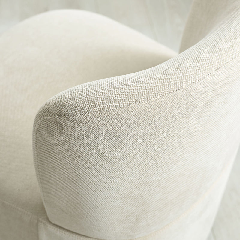 Close-up of a textured beige fabric surface