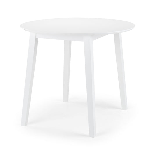 White round table on a white background