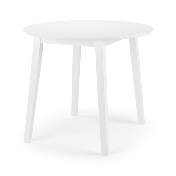 White round table on a white background
