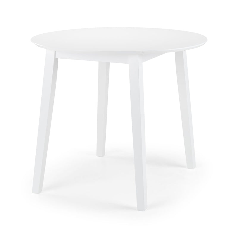 White round table on a white background