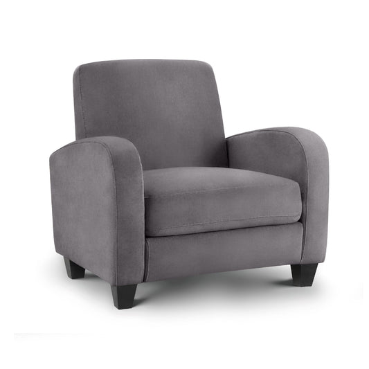 Gray armchair on a white background