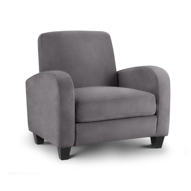 Gray armchair on a white background