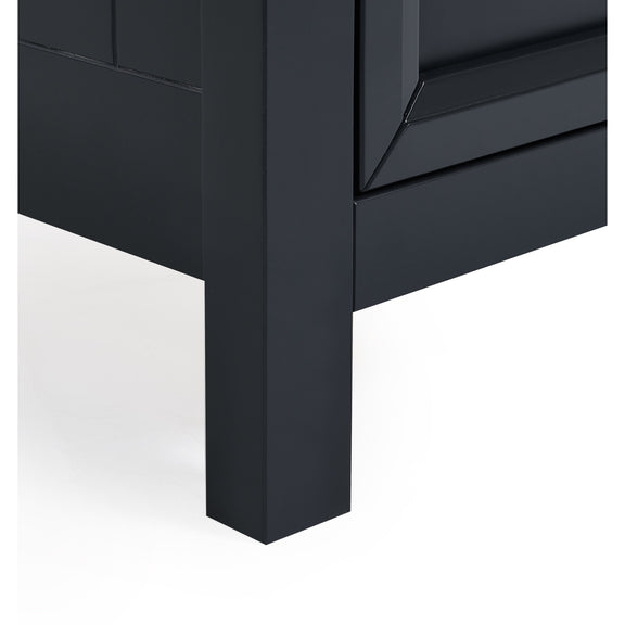Black furniture leg on a white background