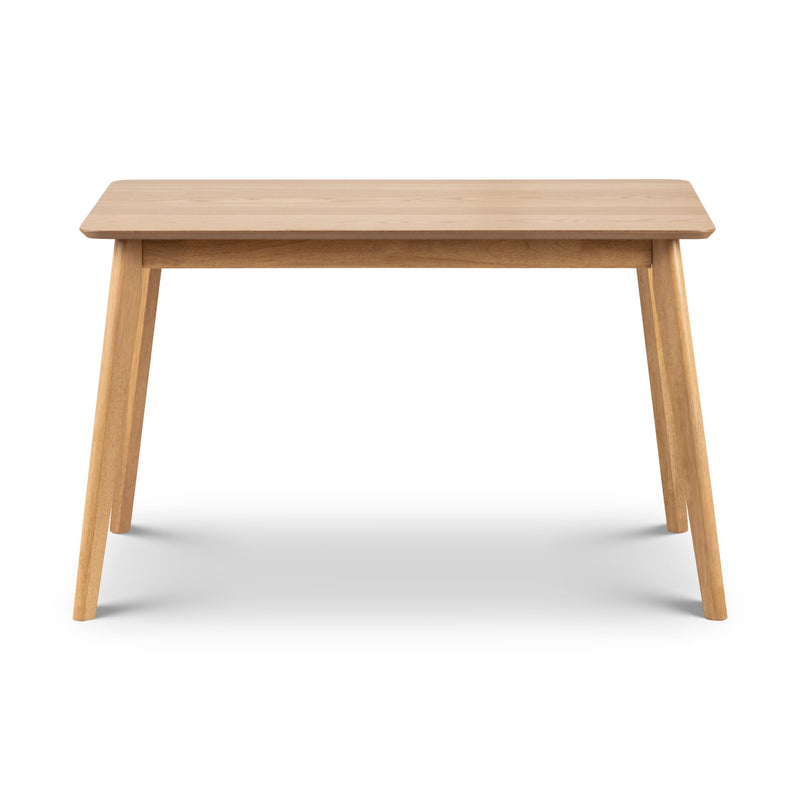 Wooden table on a white background