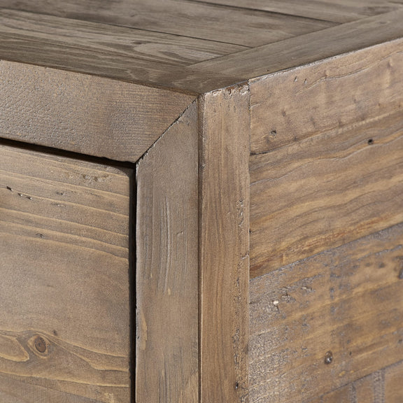 Close-up of a wooden surface with visible grain and texture