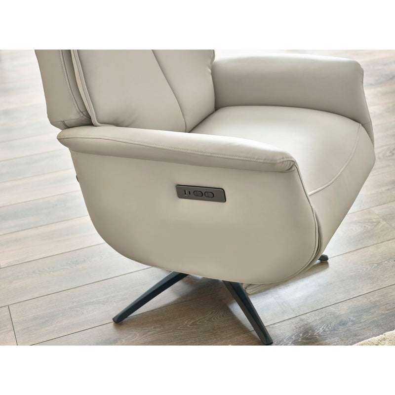 Beige recliner chair on a wooden floor