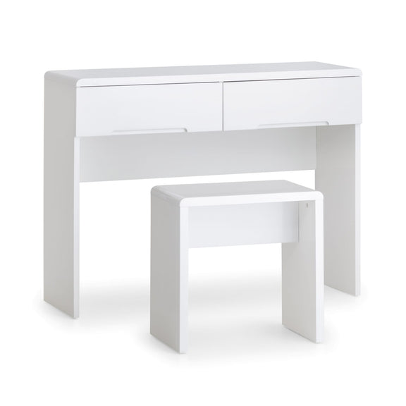 White nesting tables on a white background