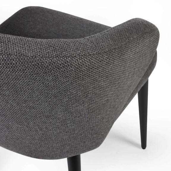 Gray textured chair on a white background