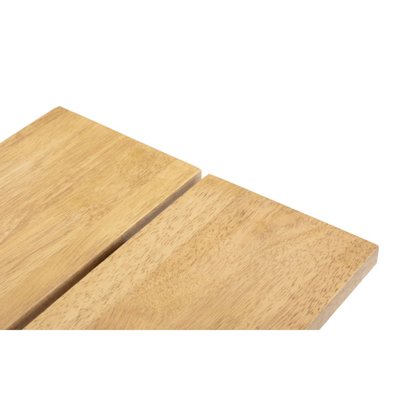 Two wooden planks on a white background