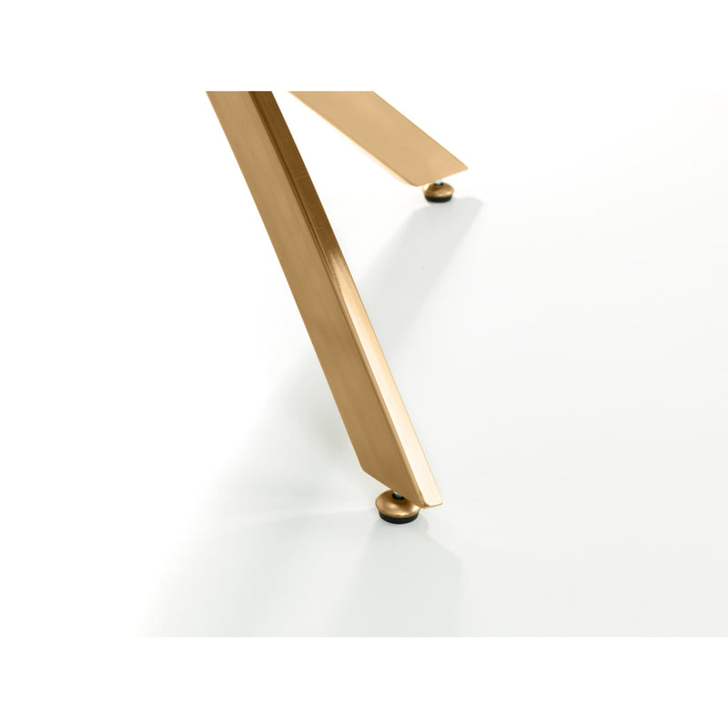 Gold metal legs on a white background
