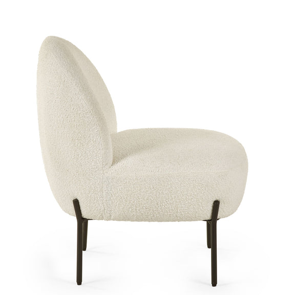 White textured armchair on a white background
