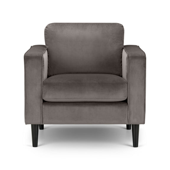 Gray armchair on a white background