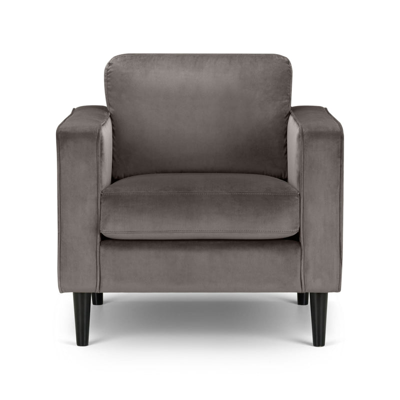 Gray armchair on a white background