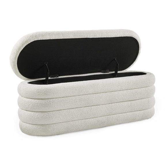 Inflatable bench with textured surface and black interior on a white background