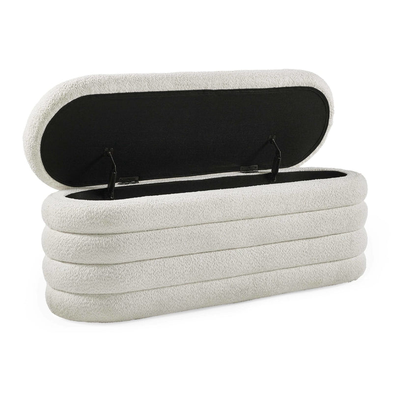 Inflatable bench with textured surface and black interior on a white background