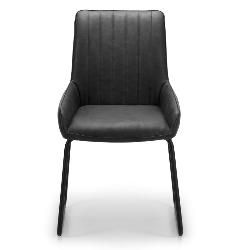 Black chair on a white background