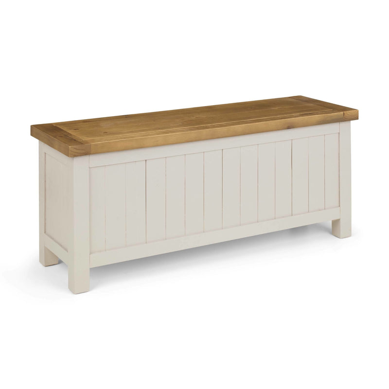 Wooden bench with a white base on a white background
